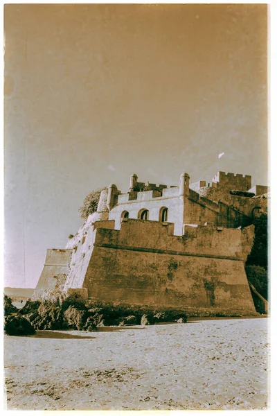 Plano Vintage Vertical Castillo Medieval —  Fotos de Stock