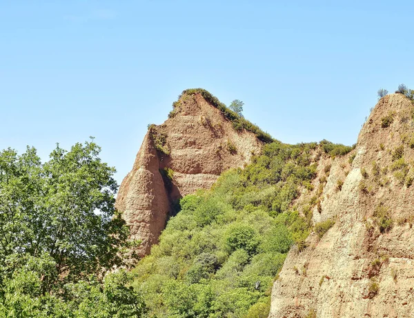 Cidade Las Medulas Está Localizada Região Bierzo Leon Esta Pequena — Fotografia de Stock