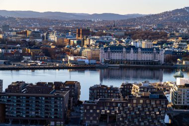 Ekeberg restoranı Oslo sentrum Norveç 'ten görüntü