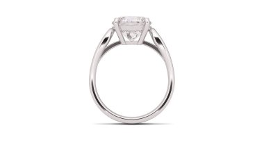 Platin elmas nişan yüzüğü.