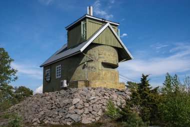 Torgauten kalesi eski bir Alman kalesidir. Kale Glomma 'nın Fredrikstad' a batı girişini kapatacaktı. Güneşli bahar günü.