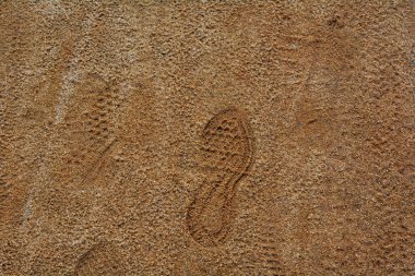 Kumlu bir yüzeyde bir ayak izi