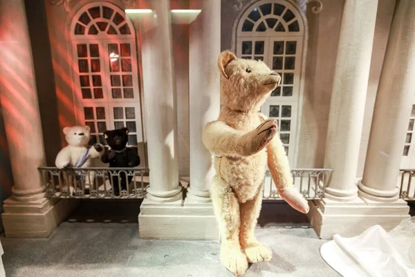 Skagen Teddybär Museum Teddybär Den Unterschiedlichsten Situationen — Stockfoto