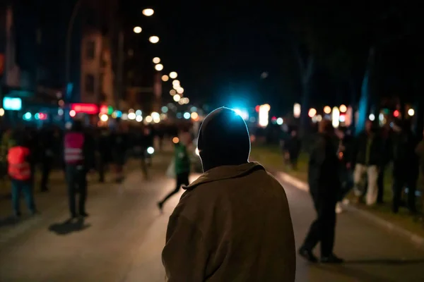 Manifestanti Maggio Manifestazioni Strade Berlino — Foto Stock