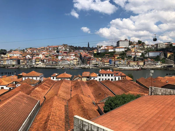 Flygfoto Över Staden Porto Portugal Solig Dag — Stockfoto