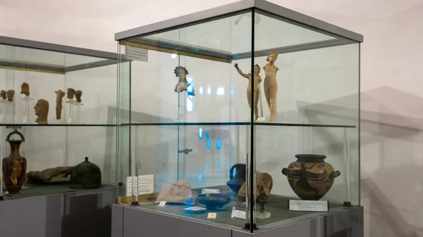 Benevento Itália Museu Sannio Glass Case — Fotografia de Stock
