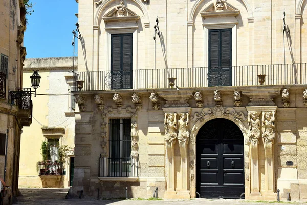 Architektura Barokowa Lecce Miasto Regionie Puglia Ita — Zdjęcie stockowe