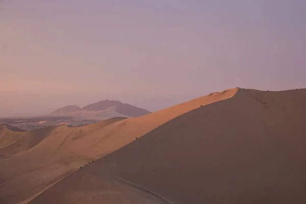 秘鲁Huacachina美丽沙漠的空中景观 — 图库照片
