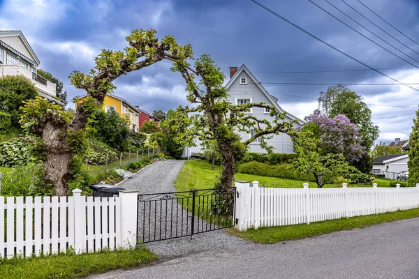 Landgoed Met Uitzicht Prachtige Tuin Godlia Oslo Noorwegen — Stockfoto