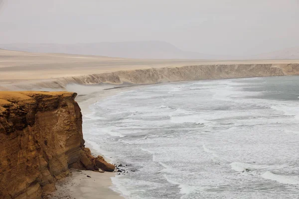 Lima Peru Paracas Çölü Yakınlarında Güzel Bir Deniz Manzarası — Stok fotoğraf