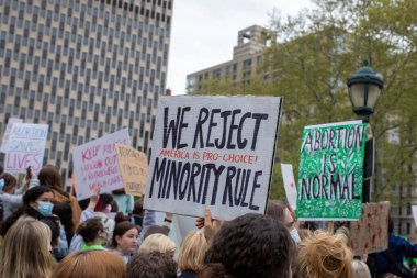 Foley Meydanı, New York, New York, ABD 05-03-2022 Protestocuları