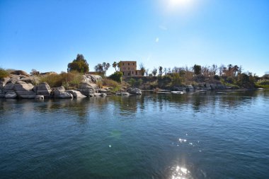 Mısır 'da Aswan Nil gezisi manzarası