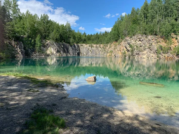 Une Ancienne Carrière Calcaire Nora Lindesberg Suède Photographie Nature Prise — Photo