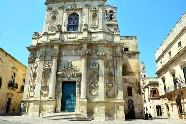 Lecce Deki Barok Mimarisi Puglia Bölgesinde Bir Şehir Ita — Stok fotoğraf