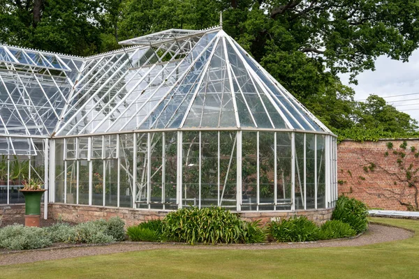 Grand Glasshouse Lilburn Tower Wooler Northumberland Mansion House Gardens Open — Stock Photo, Image