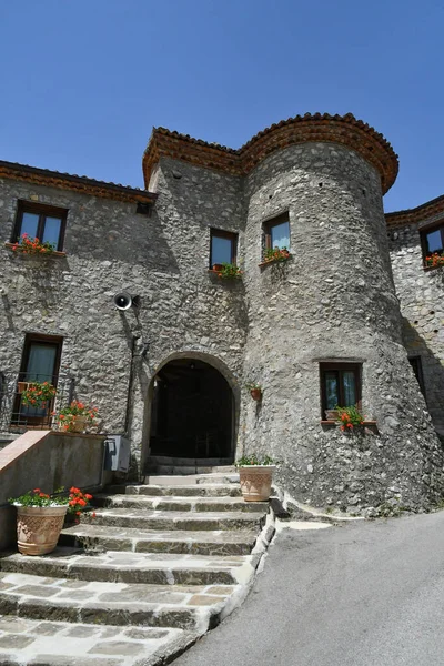 Tower Medieval Castle Marsicovetere Village Mountains Basilicata — Stock Photo, Image