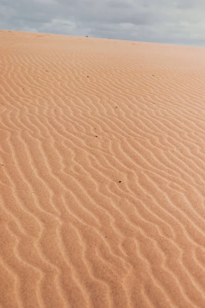 Plan Vertical Dunes Sable Brun Dans Désert — Photo