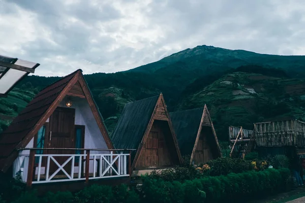 Una Splendida Vista Delle Case Magelang Regency Indonesia — Foto Stock