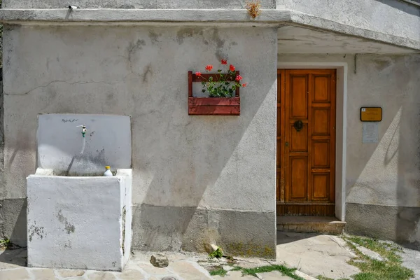 Porte Une Vieille Maison Marsicovetere Village Dans Les Montagnes Basilicate — Photo