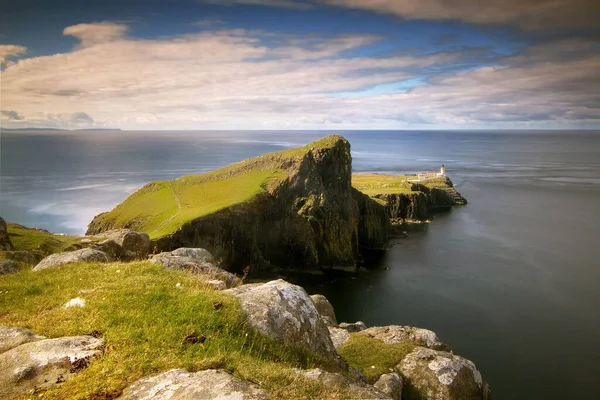 Scenic View Neist Point Lighthouse Coast Isle Skye Scotland — Stock Photo, Image