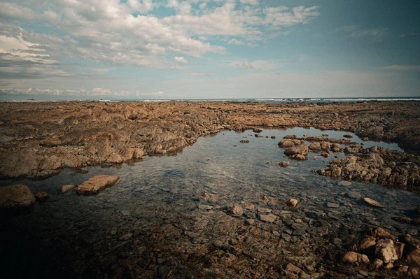 Rocky Seabed Low Tide Rocky Beach Cape Uvita Costa Rica — Stock Photo, Image