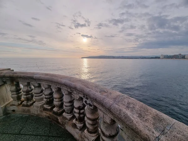 Güzel Balkondan Bir Cantabrian Denizi Manzarası Gijon — Stok fotoğraf