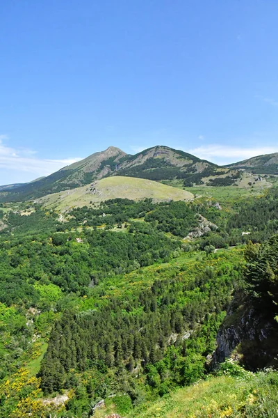 Krajobraz Wokół Marsicovetere Wieś Górach Basilicata — Zdjęcie stockowe