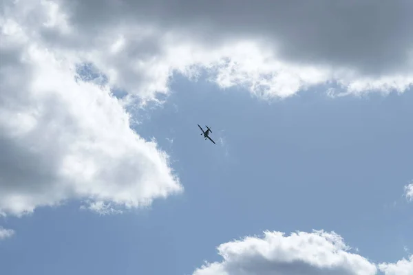 Avião Mudry Cap Sobrevoando Uma Área Rural Nangis França — Fotografia de Stock