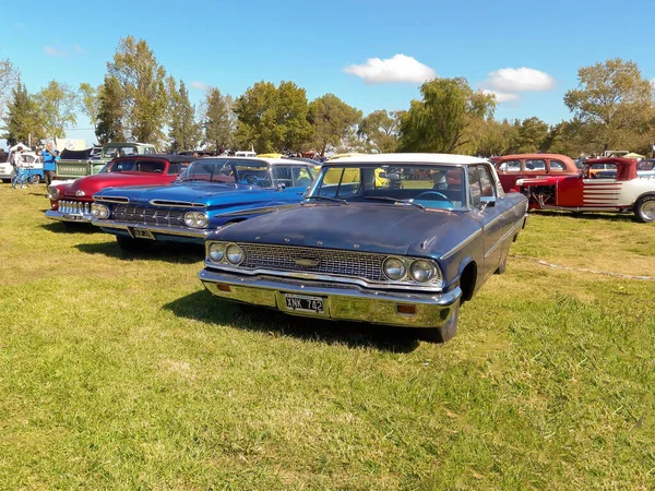 Chascomus Argentina Apr 2022 Old Blue Ford Galaxie Four Door — Stock Photo, Image