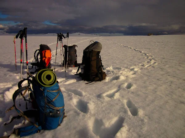 Our Equipment While Crossing Island Spring — Stock Photo, Image