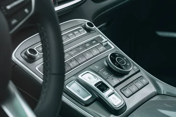 Closeup Control Panel Modern Automobile — Stock Photo, Image
