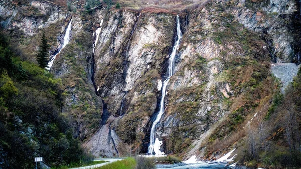 Bellissimo Scatto Delle Cascate Dell Equiseto Valdez Alaska — Foto Stock