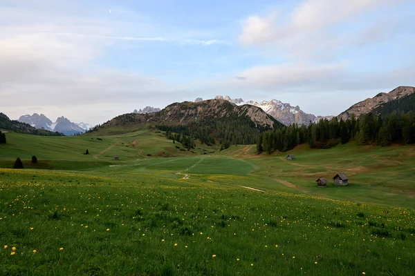 Widok Lotu Ptaka Piękne Góry Sudtirol Dolomiten Włochy — Zdjęcie stockowe