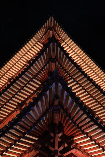 Vertikal Bild Traditionell Asiatisk Pagoda Tak — Stockfoto