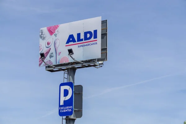 Ronda Malaga Španělsko Květen 2022 Aldi Supermarket Vnější Značení — Stock fotografie