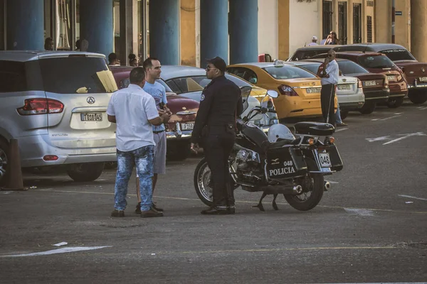 Clásico Vintage Moto Negra Policía Moto Guzzi Nevada 750 —  Fotos de Stock