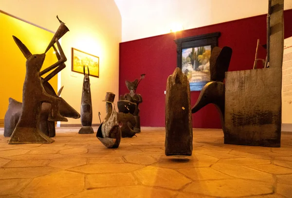 Benevento Itália Museu Sannio Esculturas Madeira — Fotografia de Stock