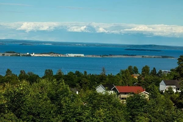 Widok Holmestrand Fiord Oslo — Zdjęcie stockowe