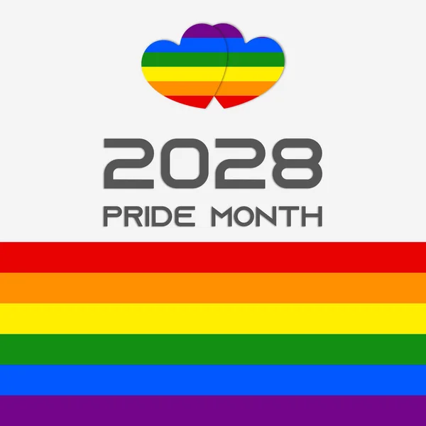 Pride Maand 2028 2028 Trots Maand Vlag Website Banner Lgbtq — Stockfoto