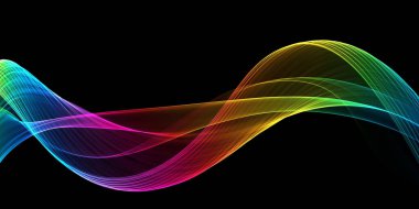 Güzel soyut gökkuşağı ışık dalgası fütüristik arkaplan