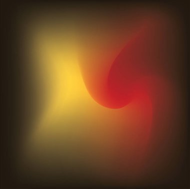 Soyut bir kırmızı ve sarı ışık dalgası