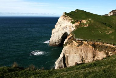 Yeni Zelanda 'dan Pasifik manzarası.