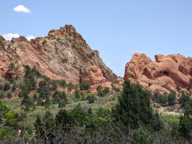Colorado Springs, Colorado, ABD 'deki Tanrıların Bahçesi' nde güzel bir kaya görüntüsü.