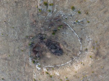 Büyük kuru bir alanın üst görüntüsü.