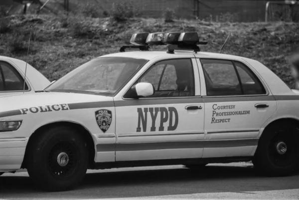 Coche Policía Clásico Aparcado Calle Mercury Grand Marquis — Foto de Stock