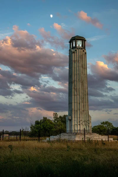 Vertical Shot William Livingstone Memorial Lighthouse Historical Place Detroit Michigan — Stock Photo, Image