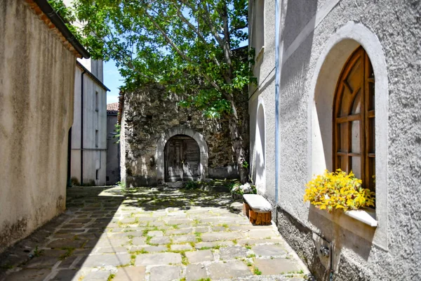 Marsicovetere Nin Eski Evleri Arasında Dar Bir Sokak Güney Talya — Stok fotoğraf