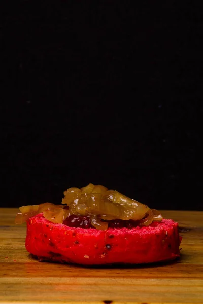 Hamburguesas Artesanales Con Carne Queso Panes Coloreados Normales — Foto de Stock