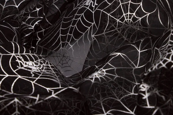 Ein Halloween Hintergrund Mit Silbrig Glänzenden Spinnennetzen — Stockfoto