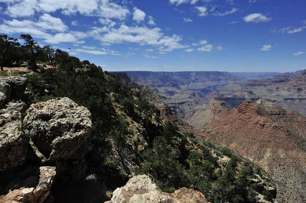 Eine Hochauflösende Aufnahme Des Grand Canyon Village Arizona Einem Sonnigen — Stockfoto